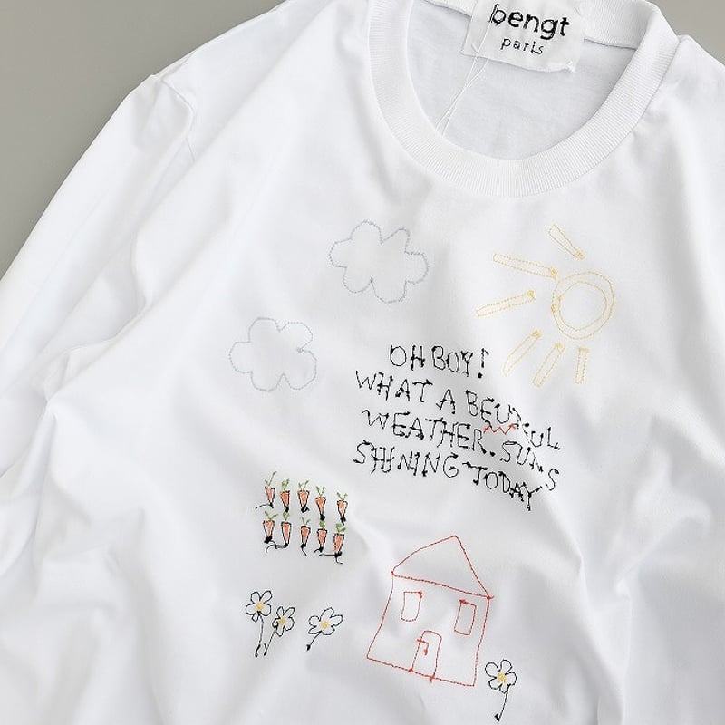 Bengt Paris ベンクト パリ 刺繍 イルカ Tシャツ Tシャツ 25＿043 | bengt paris (Women)/ベンクト パリ