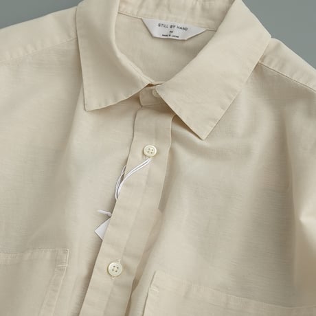STILL BY HAND(スティルバイハンド)  Garment-dye over shirt　‐Hemp Mix‐　　SH09262　　　Ecru