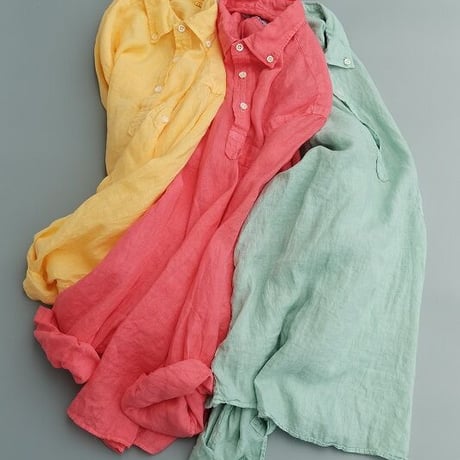 SUNSHINE＋CLOUD(サンシャインプラスクラウド)　　 Linen Shirt‐SlipOn    CANCLINI　Linen   Yellow