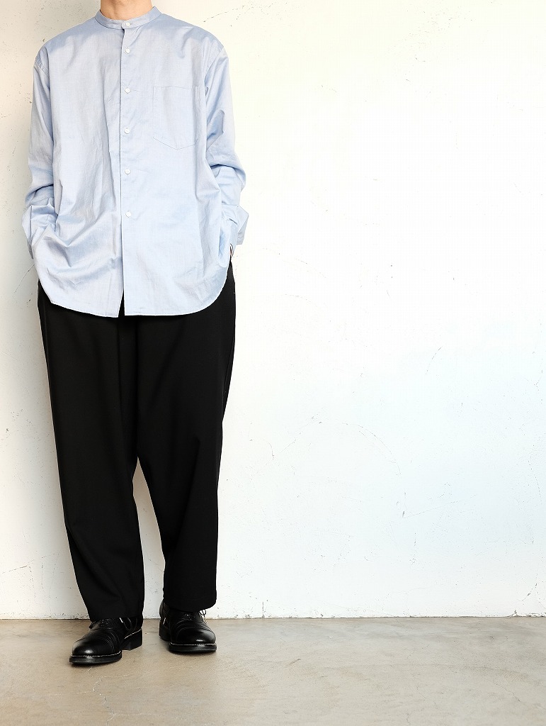 holk 25SS Stand Shirt バンドカラーシャツ