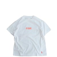 GROWN IN THE SUN(グローンインザサン)　　 SS Tee　　PINK/GUAVA　　　White