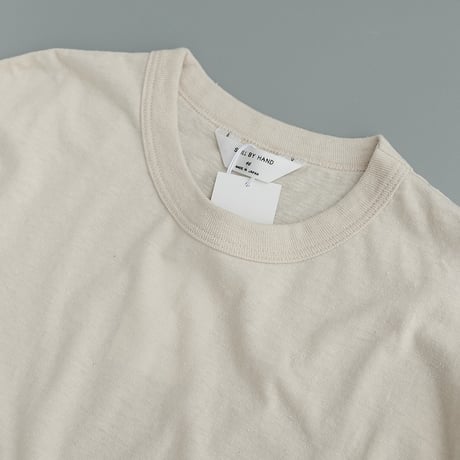 STILL BY HAND(スティルバイハンド)　　　  Cotton Silk Nep　T-Shirt　　CS07252　　　Ecru