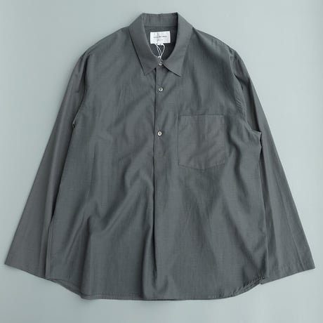 STILL BY HAND(スティルバイハンド)　  Cupro mixed pullover shirt　　　　SH10261　　　　Blue Gray