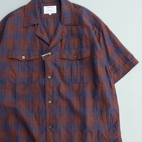 another 20th century(アナザートゥエンティースセンチュリー)　　  Guthrie Workers SS - C/L　　navy x brown check
