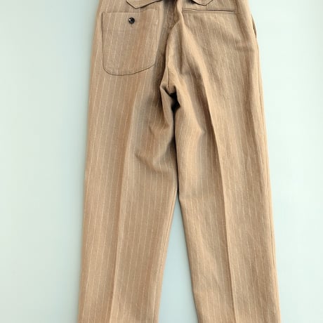 tilt The authentics(チルトザオーセンティックス)　　　　 Washed W/L Stripe Work Trousers　　Taupe Stripe