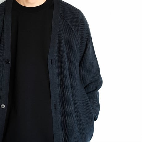 STILL BY HAND(スティルバイハンド)　　　  Crispy Cardigan  KN03251　　　　Dusty Blue
