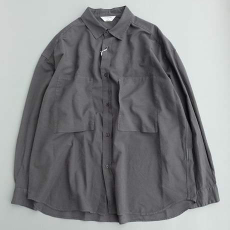 STILL BY HAND(スティルバイハンド)  Garment-dye over shirt　‐Hemp Mix‐　　SH09262　　　Blue Gray