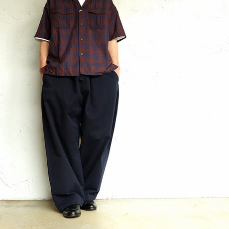 another 20th century(アナザートゥエンティースセンチュリー)　　  Guthrie Workers SS - C/L　　navy x brown check