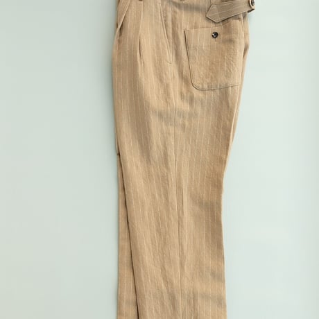 tilt The authentics(チルトザオーセンティックス)　　　　 Washed W/L Stripe Work Trousers　　Taupe Stripe