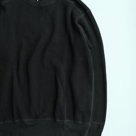*A VONTADE(アボンタージ)    Big Waffle Crew Top　　　Black