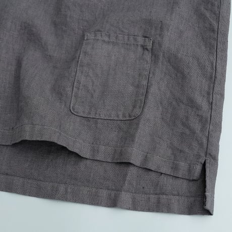 SUNSHINE＋CLOUD(サンシャインプラスクラウド)　　  Linen V Neck T-Shirt　　　Charcoal