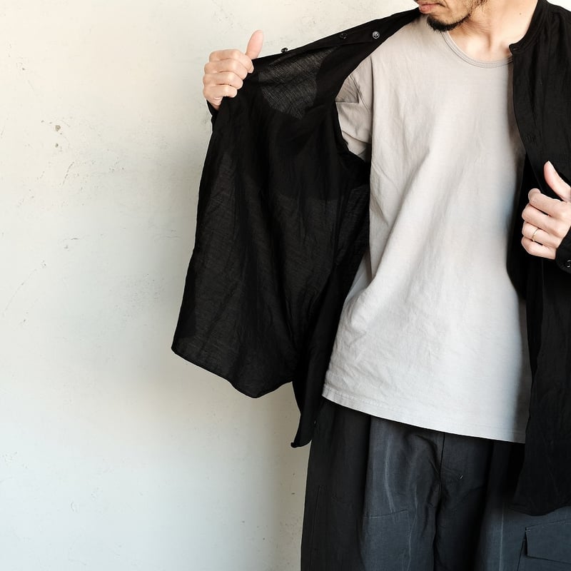 Masnou design(マスノウデザイン) 202 Band Collar Shirt
