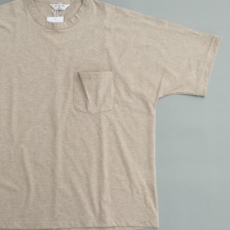 STILL BY HAND(スティルバイハンド)　　Dolman Sleeve Pocket Tee　　CS07262　　　Light Beige