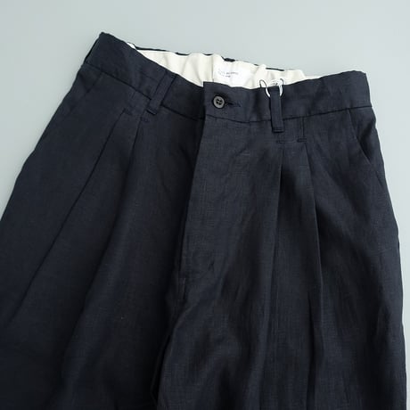 STILL BY HAND(スティルバイハンド)　　　  Linen 2Tuck Trousers　PT02262　　　Dark Navy