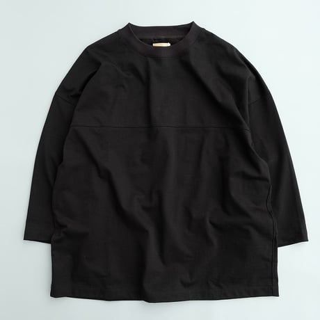 LAMOND(ラモンド)　　  O/C LOOSE FOOTBALL TEE　　　Black