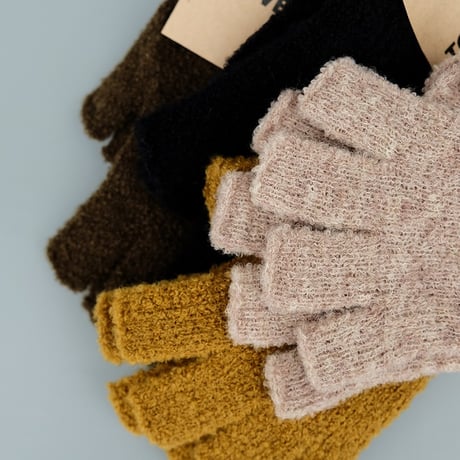 TONNY GLOVES(トニーグローブス)　　　　Alpaca Fingerless Globe　　　Black