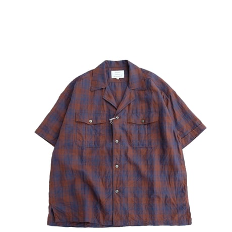 another 20th century(アナザートゥエンティースセンチュリー)　　  Guthrie Workers SS - C/L　　navy x brown check