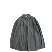 STILL BY HAND(スティルバイハンド)  Garment-dye over shirt　‐Hemp Mix‐　　SH09262　　　Blue Gray