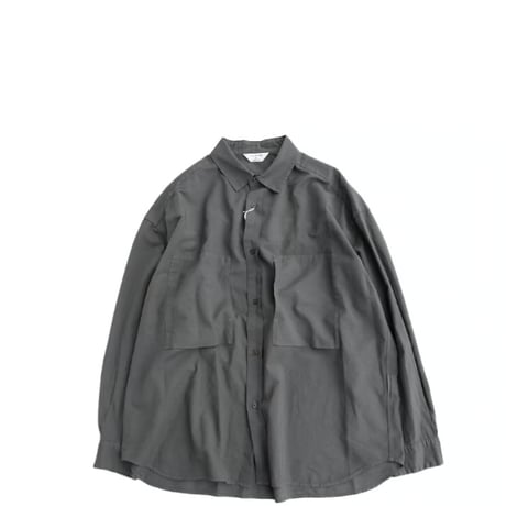 STILL BY HAND(スティルバイハンド)  Garment-dye over shirt　‐Hemp Mix‐　　SH09262　　　Blue Gray