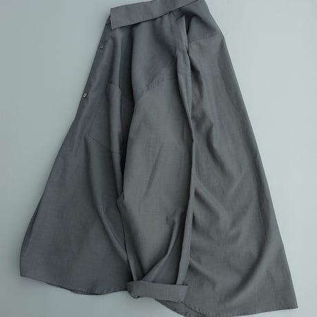 STILL BY HAND(スティルバイハンド)　  Cupro mixed pullover shirt　　　　SH10261　　　　Blue Gray