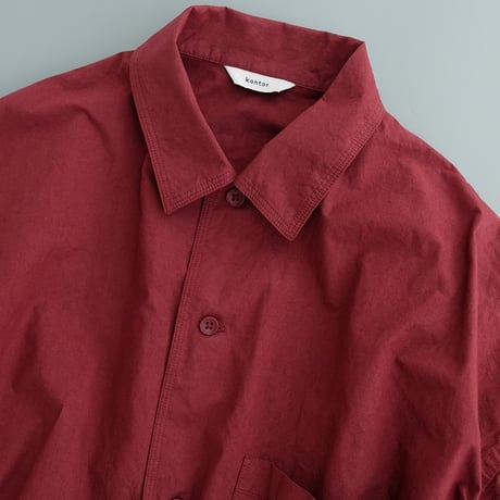 Kontor(コントール)　　  Garment-dye Relax Shirt　　　Bordeaux