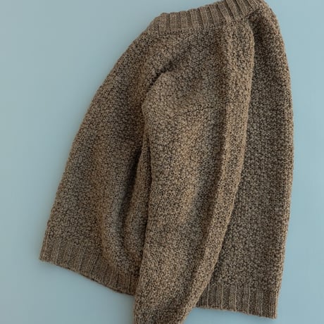 DELICIOUS(デリシャス)　　　  V-Neck　Wool Knit Slub Yarn　　　BROWN