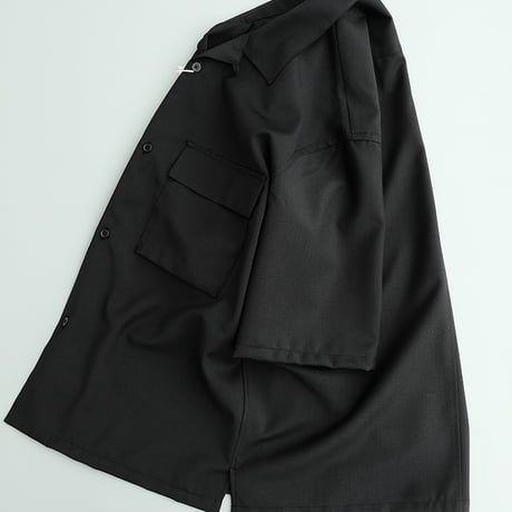 STILL BY HAND(スティルバイハンド)　　　　Open Collar　Shirt　　　　SH01242　　　　Black