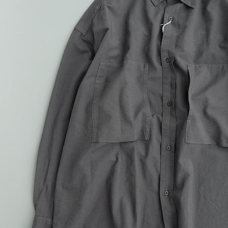STILL BY HAND(スティルバイハンド)  Garment-dye over shirt　‐Hemp Mix‐　　SH09262　　　Blue Gray