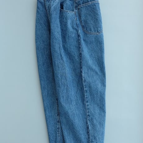 kontor(コントール)　　  Washed barrel tucks denim pants
