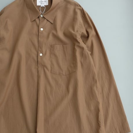 STILL BY HAND(スティルバイハンド)　  Cupro mixed pullover shirt　　　　SH10261　　　　Khaki Brown