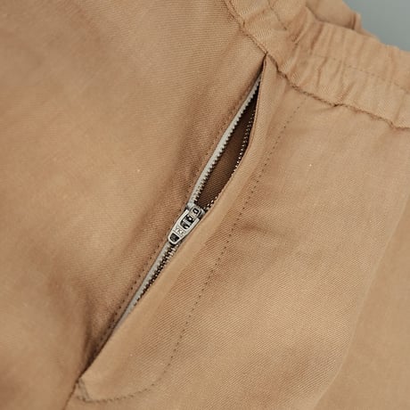 EGRETIQUE(イグレティーク)　　　Linen Chambray  Wide Trousers　　Beige