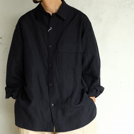 STILL BY HAND(スティルバイハンド)　　　  Wool Linen Regular Collar Shirt　　SH03254