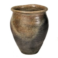 古陶手ひねり天水鉢 11号　（信楽焼・陶器・水鉢・めだか鉢・メダカ鉢・睡蓮鉢・スイレン鉢・すいれん鉢・金魚鉢・水草飼育・蓮鉢）　065-05