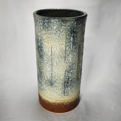 窯変面取傘立　（信楽焼き・陶器・傘立て・梅雨・雨・玄関・収納・B038-07）
