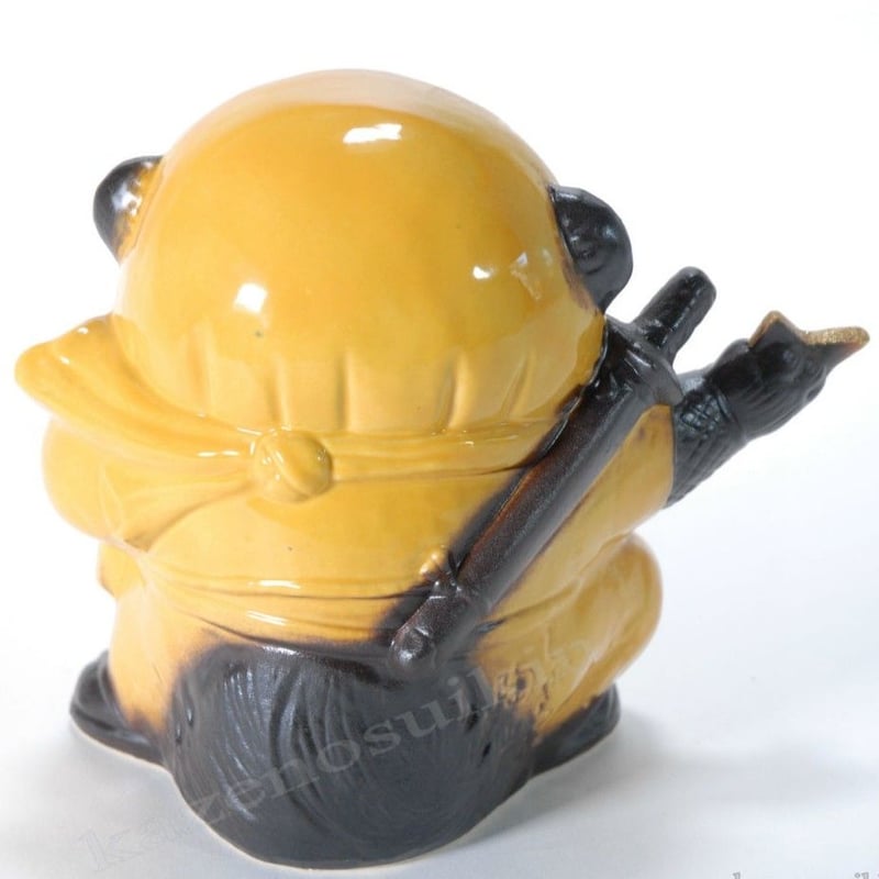 忍者タヌキ くノ一 手裏剣 （信楽焼・たぬき・オブジェ 置物・忍者