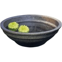 窯変反型水鉢 16号　（信楽焼・陶器・水鉢・めだか鉢・メダカ鉢・睡蓮鉢・スイレン鉢・すいれん鉢・金魚鉢・水草飼育・蓮鉢）　059-06