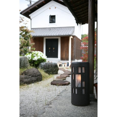 風の水琴　洞夢(どうむ) 　（信楽焼・陶器・灯り・水琴窟）