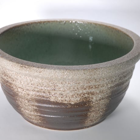 灰釉ひねり水鉢 13号 （信楽焼・陶器・水鉢） WH13-515