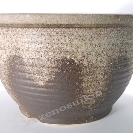 灰釉千段水鉢 15号（信楽焼・信楽焼き 陶器・水鉢） WR15-515