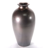 フラワーベース金彩つぼ型　 （信楽焼・花瓶・花入れ・花器・壺・壷・水盤・フラワーポット・フラワーベース・YZ-005）