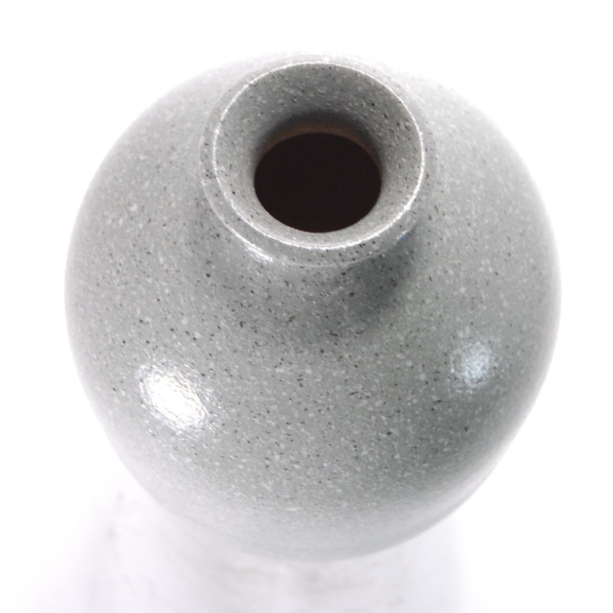 グレーの花柄陶器フラワーベース 花瓶 AYA フラワーベース ロング L 陶器 （ 花びん 花器 ベース