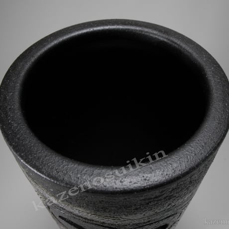 黒ぼかしふくろう傘立　（信楽焼き・陶器・傘立て・梅雨・雨・玄関・収納・B046-02）