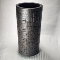 いぶし櫛目彫傘立　（信楽焼き・陶器・傘立・梅雨・玄関・和風おしゃれ・B036-02）