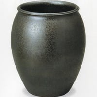ラスターブラックＧ傘立　（信楽焼き・陶器・傘立て・梅雨・雨・玄関・収納・B043-07)