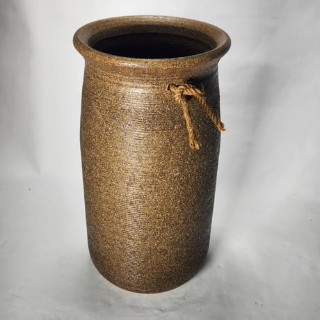 櫛目傘立　（信楽焼き・陶器・傘立て・梅雨・雨・玄関・収納・B037-05）