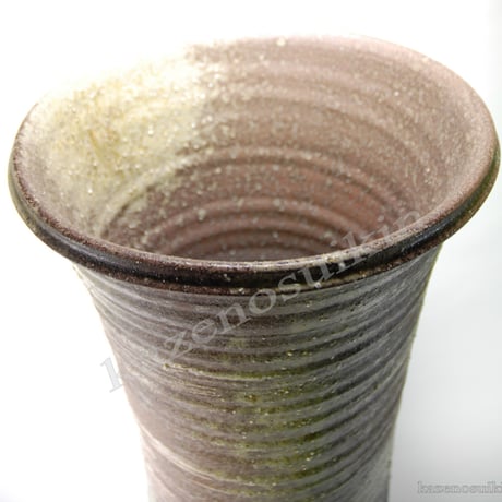 古陶窯変鼓型傘立　（信楽焼き・陶器・傘立て・梅雨・雨・玄関・収納・B045-04）