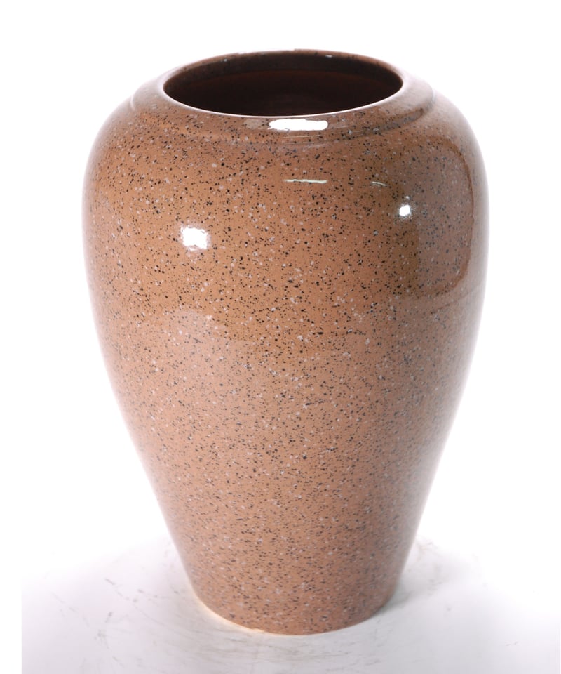 フラワーベース茶スパタ（信楽焼・花瓶・花入れ・花器・壺・壷・水盤）