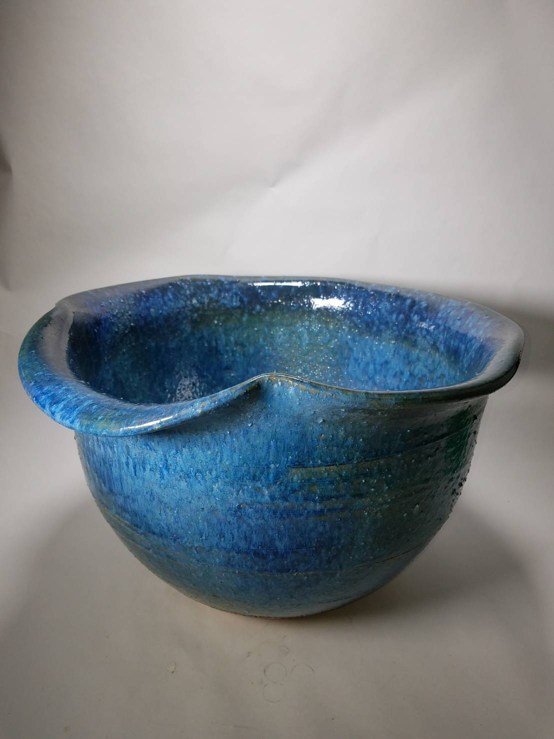 【信楽焼】青変流し　傘立て　壺 信楽焼】青変流し 傘立て 壺