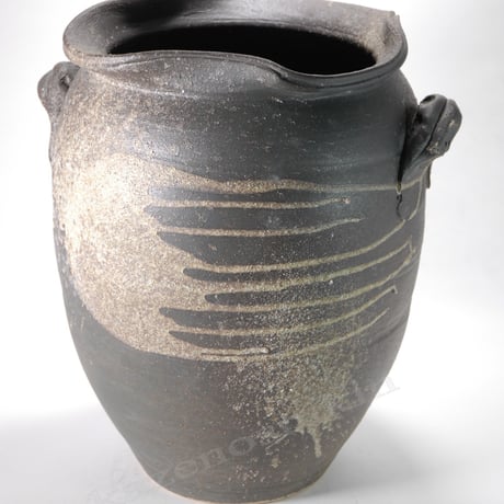 窯肌壺型傘立　（信楽焼き・陶器・傘立て・梅雨・雨・玄関・収納・B043-06）