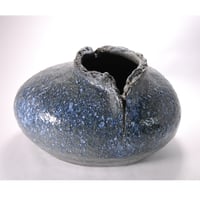 卵型手ひねり花器　 （信楽焼・花瓶・花入れ・花器・壺・壷・水盤・フラワーポット・フラワーベース・YZ-022）